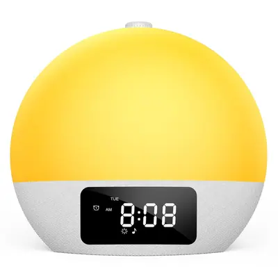 Despertador digital luz 25 sonidos 16 niveles de brillo – Multicolor