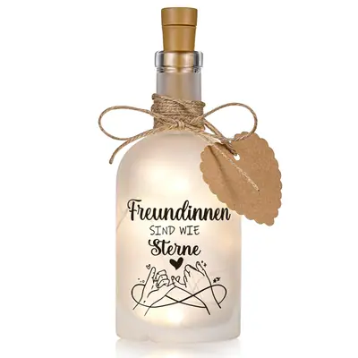 Lámpara botella LED con inscripción luces decorativas en forma de botella