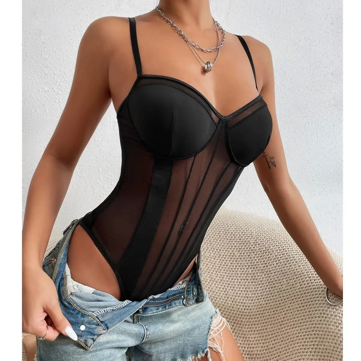 Body transparente mujer negro – foto 4