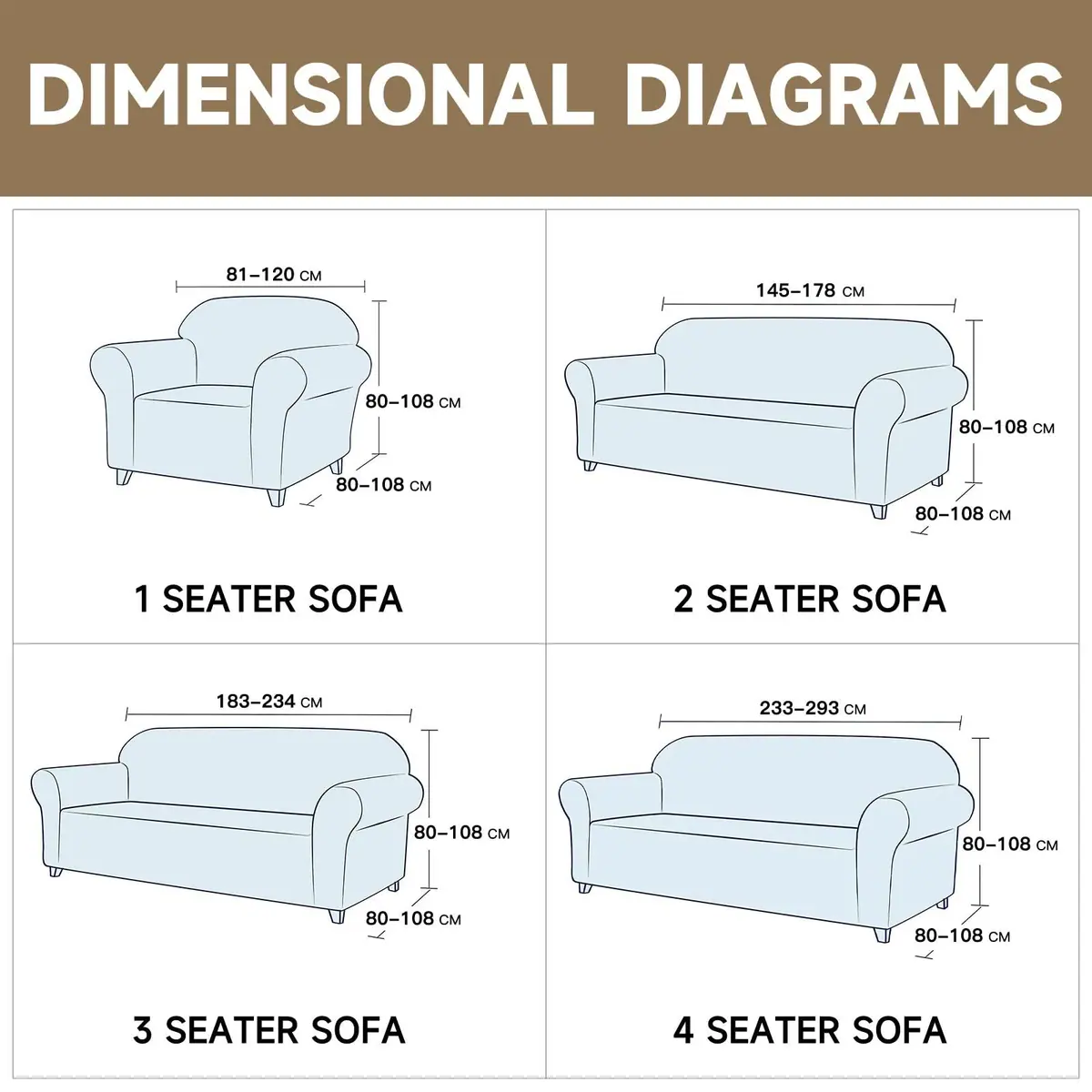 Funda elástica para sofá con reposabrazos resistente a manchas transpirable – Gris claro 2 plazas (145-178 cm) – foto 2
