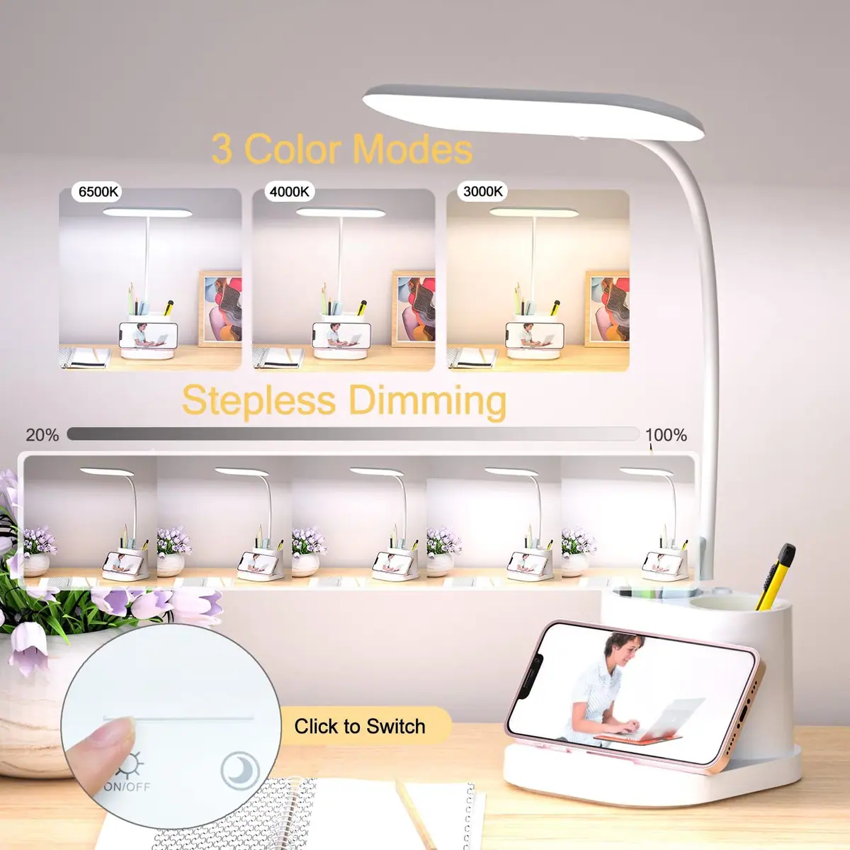 Lámpara de Escritorio LED Infantil con USB – foto 2