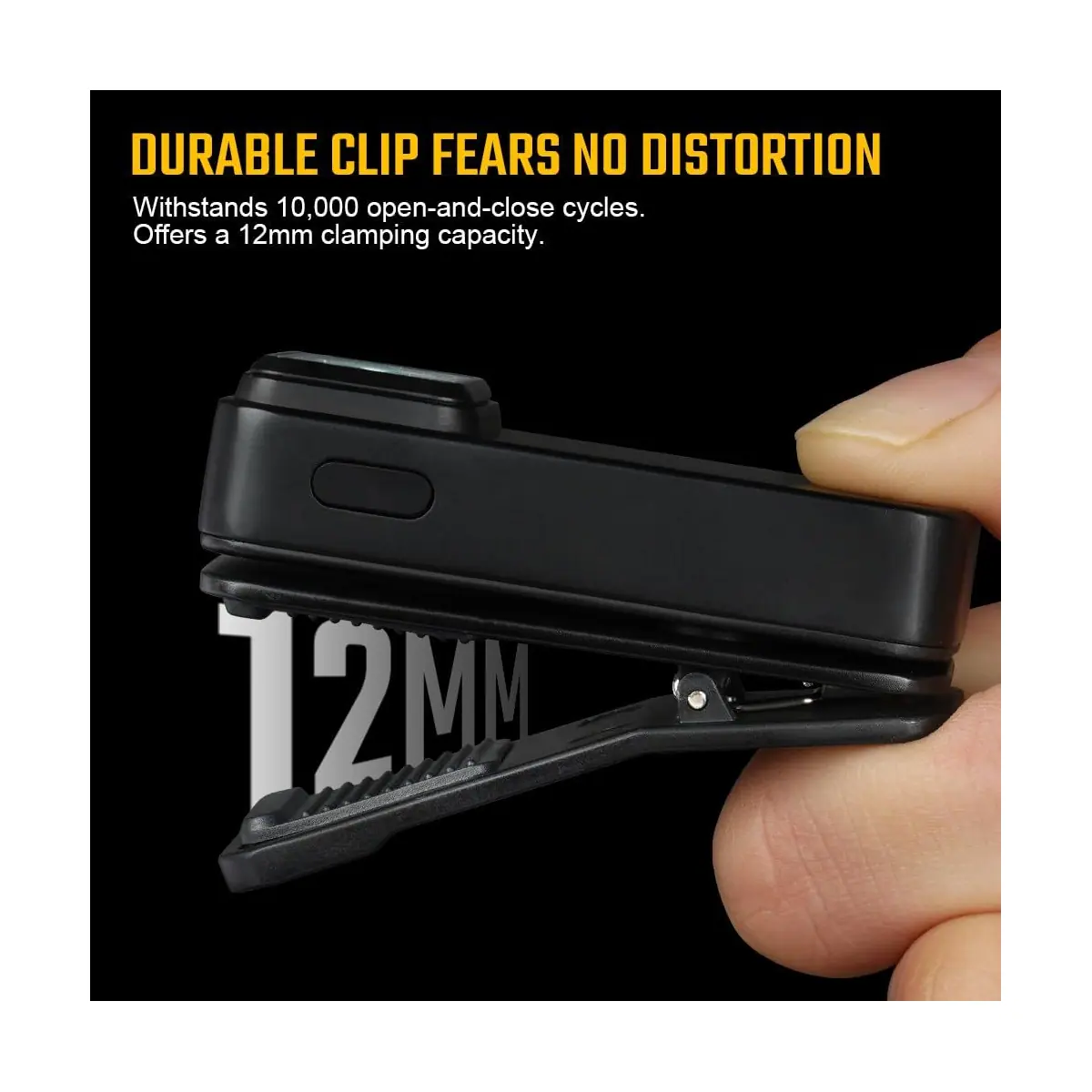 Linterna de bolsillo recargable con clip IPX4 mini clip-on luz para running portátil - Talla única – foto 3