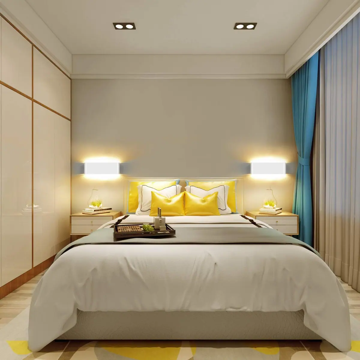 Luz de pared LED 20W arriba/abajo aluminio impermeable IP65 interior/exterior 3000K – blanco – foto 3