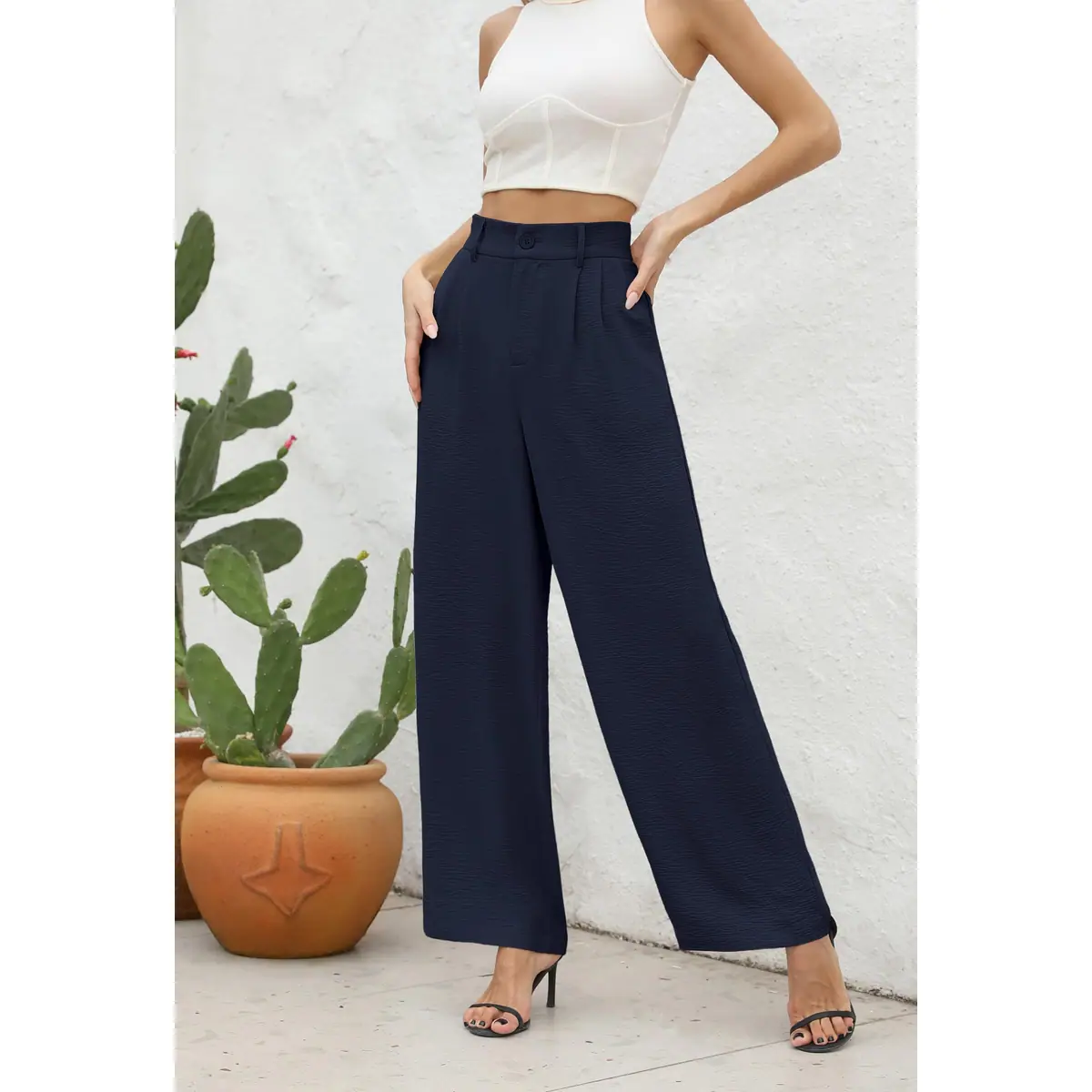 Pantalones Palazzo Ligeros Mujer M – foto 3