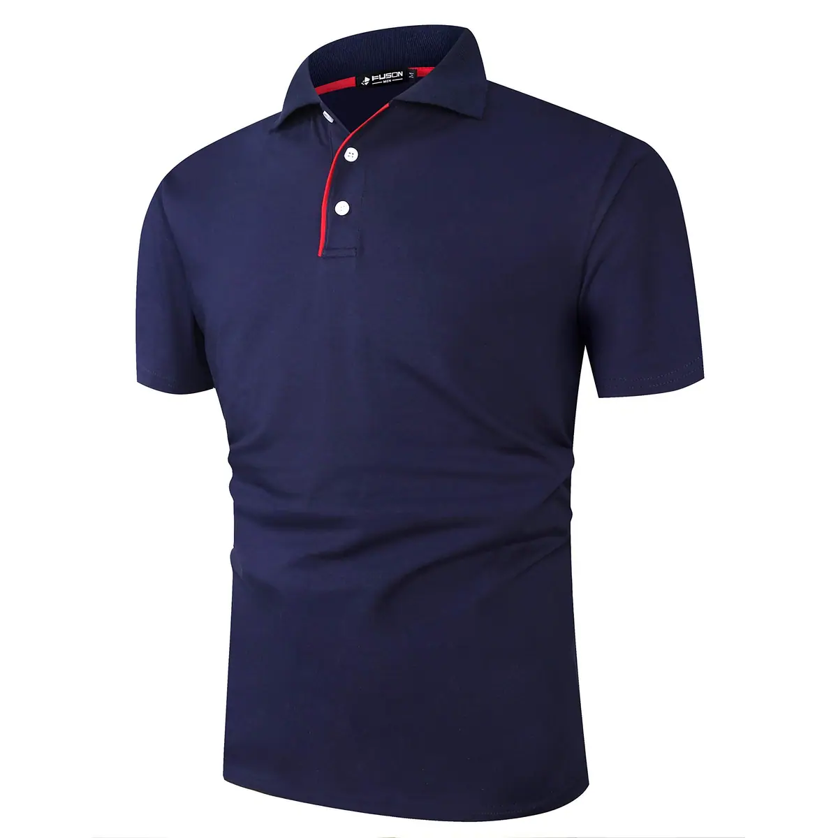 Polo hombre Patchwork verano manga corta Algodón – Negro M – foto 2