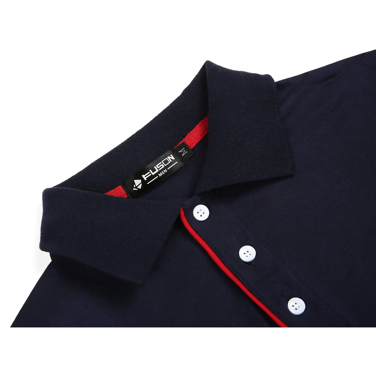 Polo hombre Patchwork verano manga corta Algodón – Negro M – foto 4